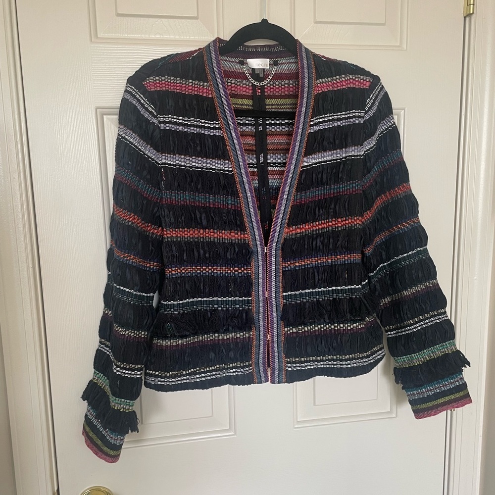 Ecru fringe jacket‎ small